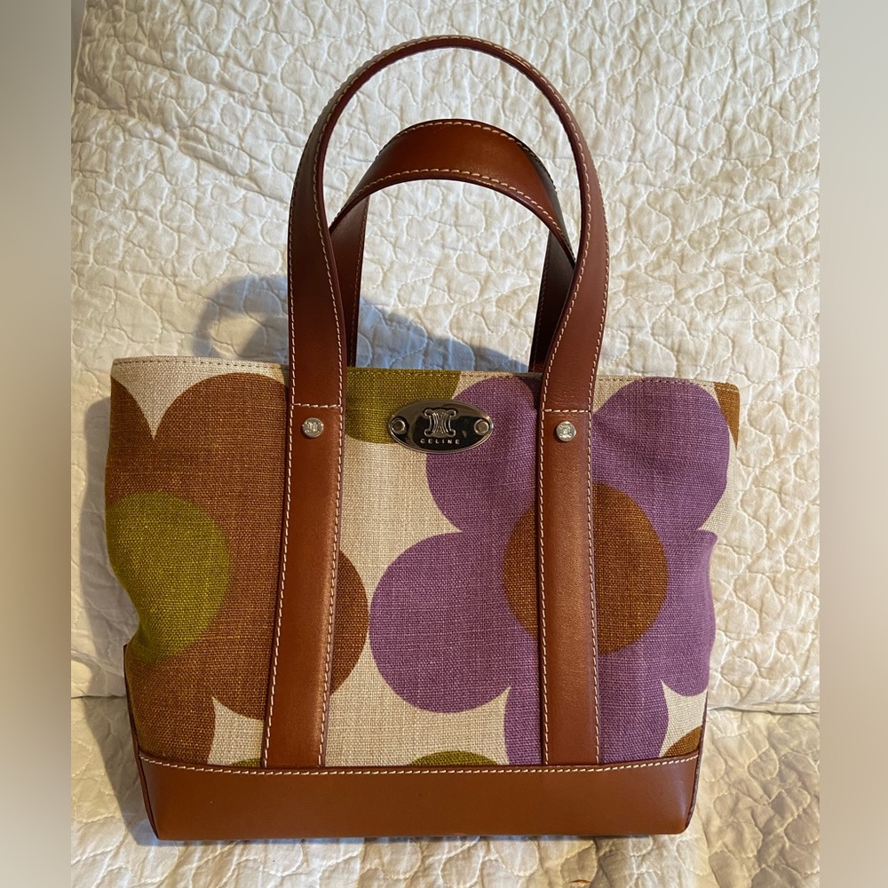CELINE Vintage Canvas Small Tote